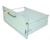 Выдвижной ящик RealBox H=135мм, L=500мм, серый, с рейлингами, комплект