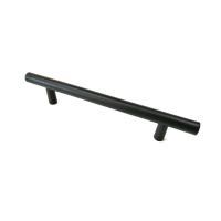 Ручка рейлинг, нержавеющая сталь, D=12мм, 128 мм, чёрная