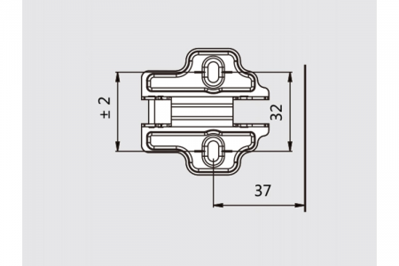Монтажная планка H=2 DTC PIVOT-STAR Snap-On (81H20AQ)